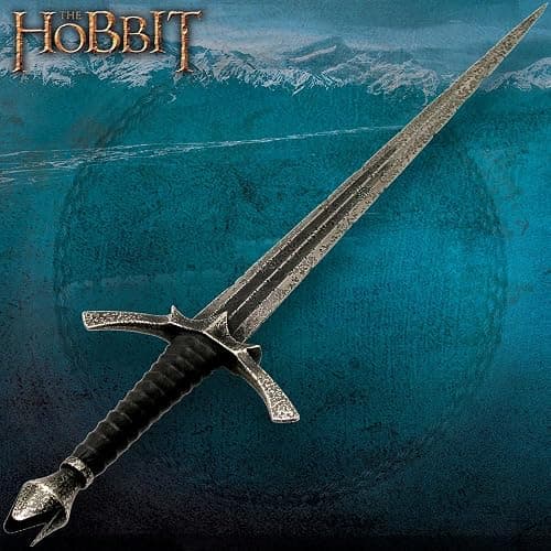 The Hobbit Morgul Dagger Blade Of The Nazgul | Stainless Steel Blade | Leather-Wrapped Grip | Solid Metal Hilt | Includes Wooden Wall Display | Certificate Of Authenticity thumbnail 2