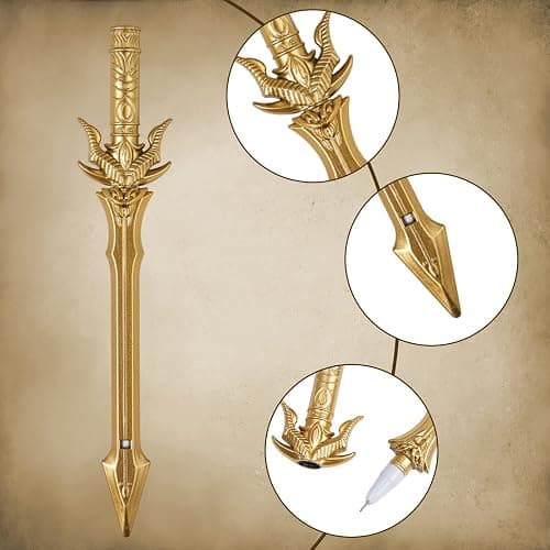Yexiya 24 Pack Ancient Sword Pens Set Gel Ink Novelty Fun Cool Sword Plastic Gel Ink Cool Pens for Christmas Birthday Party Presents and Writing Random Style thumbnail 3