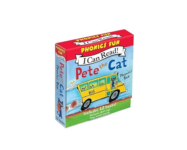 Pete the Cat 12-Book Phonics Fun!: A Box of 12 Mini-Books Featuring Short and Long Vowel Sounds – Expert-Reviewed Beginning Readers for Kids (Ages 3-6) (I Can Read Phonics Fun) - Image 1