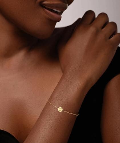 Ascona Dainty Gold Softball/Football/Basketball/Volleyball/Soccer Bracelets for Women Trendy,14K Gold Plated Charm Bracelet With Heart Cute Sport Accessories Jewelry for Friend Team Adjustable Birthday Christmas Gift thumbnail 3