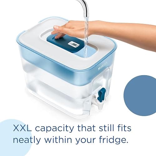BRITA Flow XXL Water Filter Tank (8.2L) incl. 1x MAXTRA PRO Pure Performance cartridge - fridge-fitting dispenser for families and offices - now in sustainable Smart Box packaging thumbnail 2