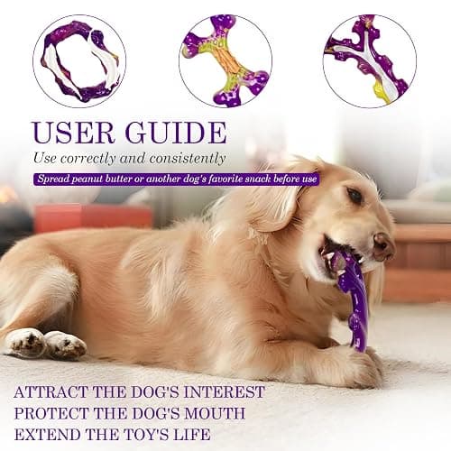 Frienhund Tough Dog Toys for Aggressive Chewers 3 Pack, Indestructible Dog Toy for Large Dogs, Bacon Flavored, Keeps Dogs Busy thumbnail 5