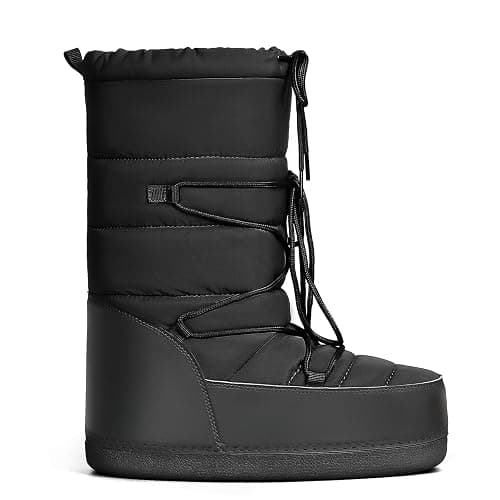 QLR Womens Winter Snow Boots Mid Calf Anti-Slip Boots with Warm Lining Lace-up Outdoor Shoes thumbnail 6