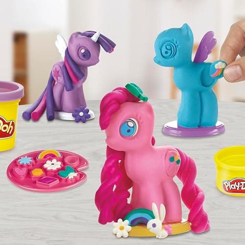 Play-Doh Make & Style Ponies Set, My Little Pony Toys and Figures, Kids Arts and Crafts Playset (Amazon Exclusive) thumbnail 2