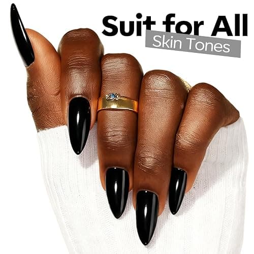 modelones Gel Nail Polish Black Gel Polish Black Nail Polish Soak Off No Peel Thickening Nail Art Manicure for Girl 15 ML thumbnail 5