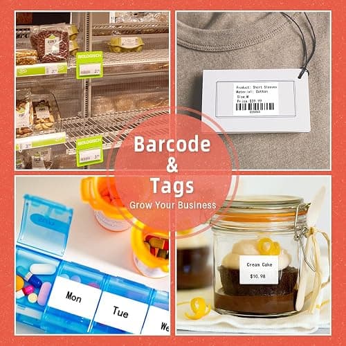 Phomemo Thermal Sticker Label Paper for M120/M110/M220/M250/M150 Label Maker Machine, Multi-Purpose Self-Adhesive Tag 1.96'' x 1.18"(50X 30mm), 230 Labels/Roll,Black on White thumbnail 6