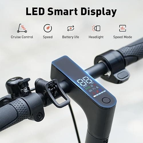 Fcgeoi Electric Scooter, 1500W/1000W/500W Peak Powerful Motor, 28/25/18 MPH, 28/23/21 Miles, 10"/9.3"/8.5" Pneumatic Tires, UL2272 Certified, Headlight, Foldable Commuting Electric Scooter for Adults thumbnail 6