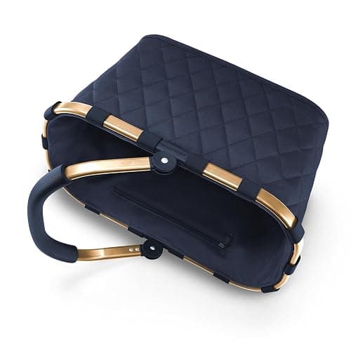 reisenthel carrybag frame rhombus midnight gold – Stabiler Einkaufskorb mit viel Stauraum und praktischer Innentasche – Elegantes und wasserabweisendes Design thumbnail 5