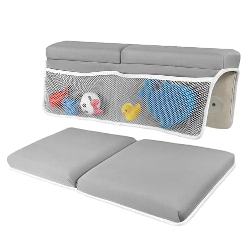 LILEKA Baby Bath Kneeler and Elbow Rest Pad Set - Non-Slip Quick Dry Bath Kneeling Pad and Bath Elbow Rest Pad with Pockets for Baby Bath Essentials - Image 1