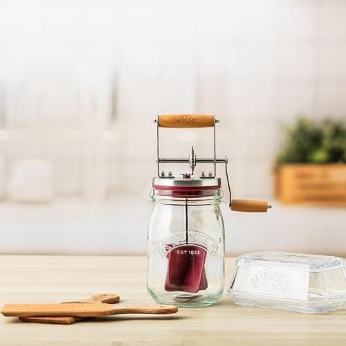 Kilner Vintage Glass Butter Churn; Delicious Homemade Butter in as Little as Ten Minutes; Large 34-Fluid Ounce Capacity Butter Churner, 1 EA thumbnail 8