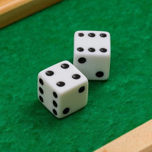 Regal Games Shut The Box - Fun Table Math Game with Wooden Board for Adults & Kids - 12 Spots Dice Game with 2+ Player Games - Ideal for Game Night, Travel - (Ages 8+) thumbnail 2