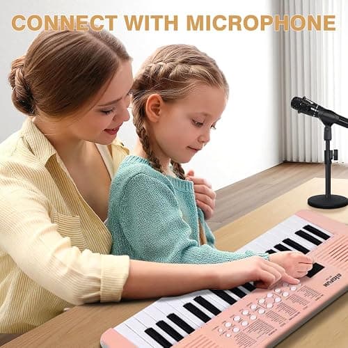 Raimy Kids Keyboard Piano with Two Speakers, 37 Keys Electric Music Instruments Piano Keyboard with Mic, Early Education Music Toddlers Children Toys Gifts for 3 4 5 6 7 8 9 10 11 12 Years Old Girls thumbnail 7