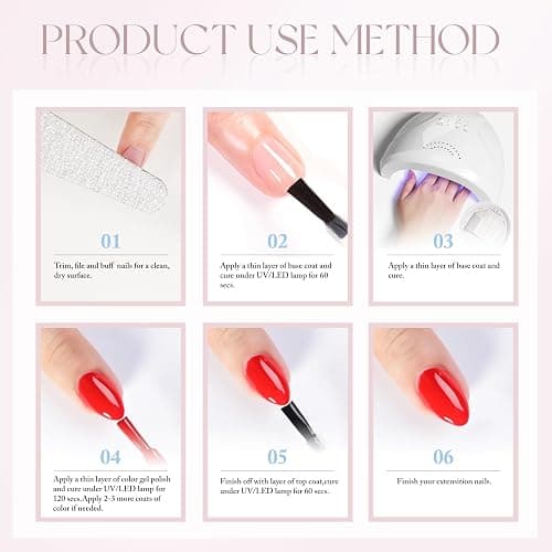 Double Rhythm 15ML Gel Polish Pure Sheer Same Color Same Bottle Soak Off Gel Polish Art Manicure Salon DIY at Home for Women (Cream White-A1480) thumbnail 9
