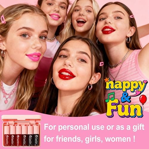 6 Colors Lip Tint Stain Set, Korean Velvet Watery Lip Stain Moisturizing Mini Liquid Lipstick, Multi-use Lip and Cheek Tint, Long lasting Non-Stick Cup Waterproof, Lip Color Makeup thumbnail 8