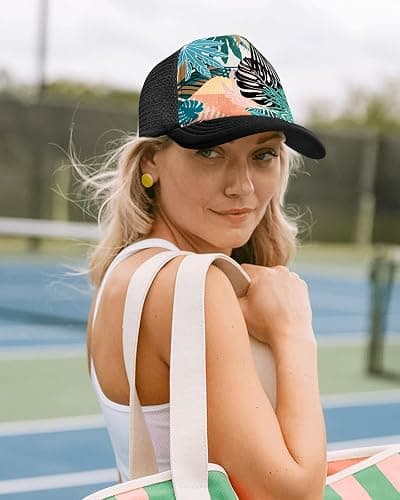 Flafens Women's Trucker Hat– Cute Summer Baseball Caps for Women and Girls Golf Ball Hats with Adjustable Snapback thumbnail 4