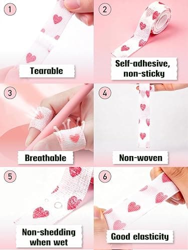 Skin Picking Prevention Finger Covers with Self Adhesive Bandage Wrap - Flexible Comfort Anti-Picking Caps for Dermatillomania, Nail Biting & Cuticle Protection thumbnail 4