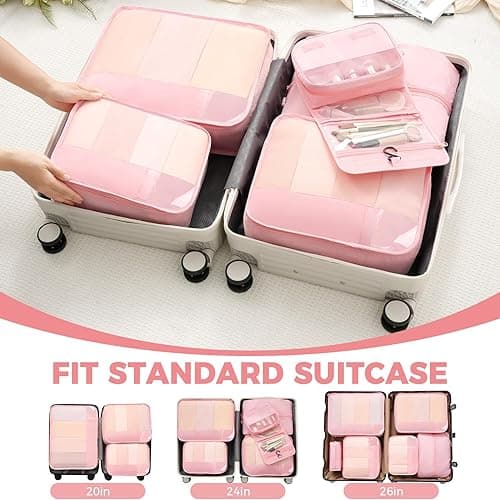 BAGAIL 9 Set Packing Cubes Luggage Packing Organizers for Travel Accessories thumbnail 8