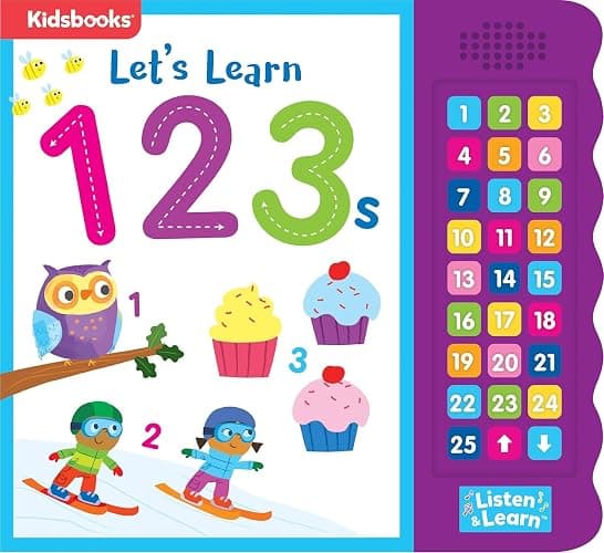 Let's Learn 123s - Interactive Counting Sound Book for Toddlers | 27 Fun Buttons, Tracing & Number Recognition | Engaging Early Learning Board Book (Listen & Learn) - Board book - Image 1