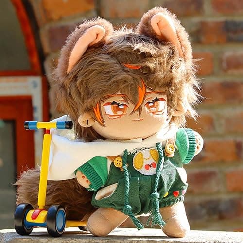 niannyyhouse 20cm Plush Doll Clothes Frog Puppy Lamb Penguin Hoodie Strap Pants 8in Soft Stuffed Plush Toy Dress up (a-1) thumbnail 5