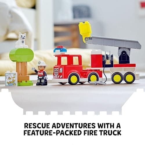 LEGO DUPLO Town Fire Truck 10969 Building Toy Set for Toddlers, Preschool Boys and Girls Ages 2-5 (21 Pieces) thumbnail 3