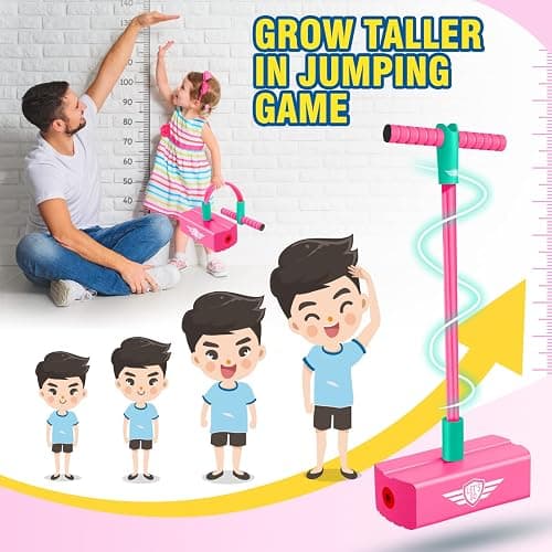 CUUGO LET'S GO! CG Jumping Promotes Growing Taller- Pogo Stick Foam Pogo Jumper for Kids, Toys for 3-12 Year Old Boys Girls Outdoor Toys Indoor Toys Fun Gifts Christmas Stocking Stuffers Gifts thumbnail 2