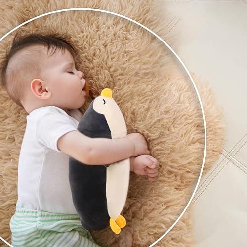 DENTRUN Penguin Stuffed Animals Bulk, Cute Penguin Plush Doll Play Toys for Kids Girls Boys Adults Birthday Xmas Halloween Present Adorable Soft Plushies, 12.20/18.11/22.44/25.98 Inchs, Blue, Black thumbnail 8