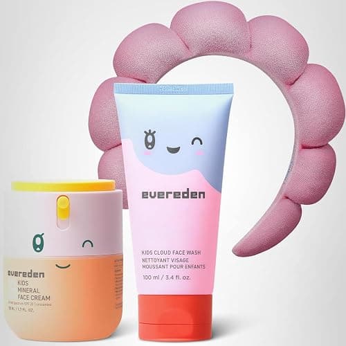 Happy Morning DUO Kids Spa Headband for Girls: Clean & Vegan Skin Care Bundle | Cloud Face Wash + SPF 20 Mineral Face Cream | Non-Toxic | Easy-to-Use Skincare thumbnail 10