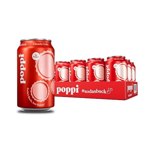 Poppi Prebiotic Soda, Classic Cola, 12 Oz, 12 Pack | Prebiotic Soda, Sparkling Water & Fruit Juice, 5g Sugar - Image 1