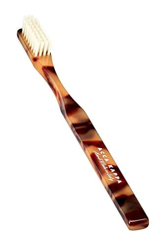 Acca Kappa Historical Classic Brown Toothbrush Soft Nylon Bristles Hand-Made Acetate Handle - Image 1