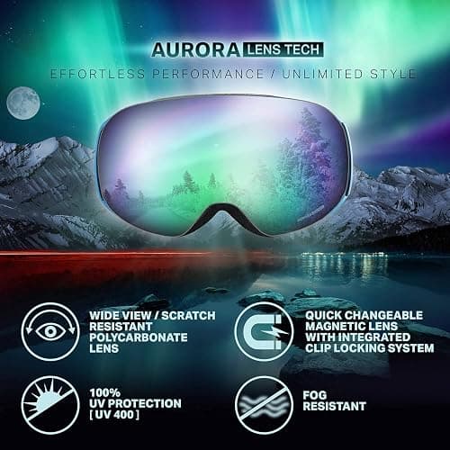 Wildhorn Roca Ski Goggles Men Women Anti-Fog/Scratch 100% UV-Magnetic Lens-Snowboard Snow Goggles Men Women Adult thumbnail 3