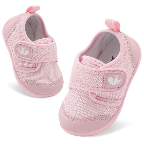 FEETCITY Baby First Walking Shoes Boys Girls Infant Sneakers Crib Shoes Breathable Lightweight Slip On Shoes - Image 1
