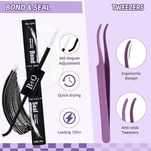 B&Q Manga Lash Clusters Kit Anime Lashes 10-18mm Mixed 120pcs Eyelash Extension Kit Thick Curly Manga Style Feature Spike Eyelash Clusters Perfect Choice for Beginners at Home(KIT-Anime 03) thumbnail 7