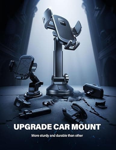Lamicall Car Phone Holder - [Strongest Military-Grade Suction Cup] 360° Rotation Phone Holders for Your Car Quick Release Adjustable Phone Mount for Car Dashboard for iPhone 17 16 Pro Max Galaxy Truck thumbnail 6