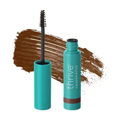 Thrive Causemetics Instant Brow Fix Semi-Permanent Eyebrow Gel, Waterproof Tinted Eye Brow Gel with Vitamin B5, Smudge-Proof, Long Lasting Definition, Vegan & Cruelty Free, Audrey (Medium Brown) - Image 1