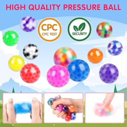 36 Pack Squishy Ball, Stress Balls Bulk for Adults, Mini Stress Balls, Anti-Anxiety and Fidget Balls to Relax, Birthday Gifts, Goodie Bag Stuffers thumbnail 4