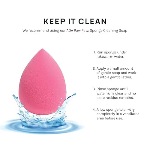AOA Studio Collection makeup Sponge Set Latex Free and High-definition Set of 6 makeup Wonder blender For Powder Cream and Liquid, Super Soft Wonder Beauty Cosmetic thumbnail 9