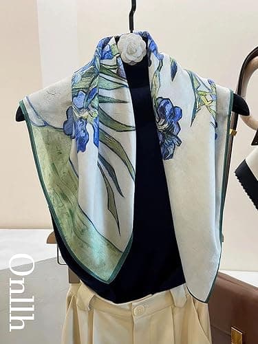 Onllh Silky Scarf for Women Lightweight Satin Bandanas Neck Hair Wrap For Sleeping Head Scarves 27.5" thumbnail 5
