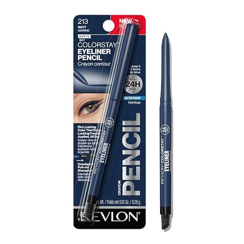 REVLON ColorStay Pencil Waterproof Eyeliner, Smudge-Proof, Eye Makeup with Built-In Sharpener, 213 Navy, 0.01 oz - Image 1