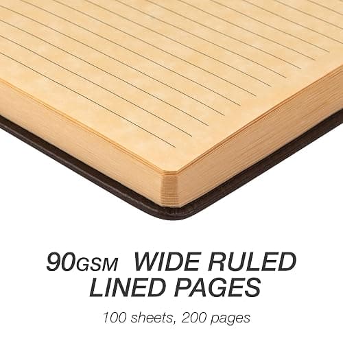 Samsill Vintage Hardcover Notebook, 200 Lined Notebook Pages, Brown, 7.5 x 10 Inch thumbnail 5