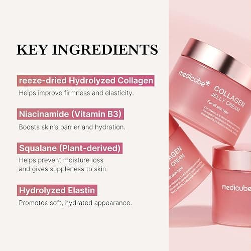 medicube Collagen Jelly Cream- Niacinamide & Freeze-Dried Hydrolyzed Collagen-Boosts skin barrier hydration & gives 24h Glow & Firmer looking skin | No artificial color, Korean skincare (3.71 fl.oz.) thumbnail 6