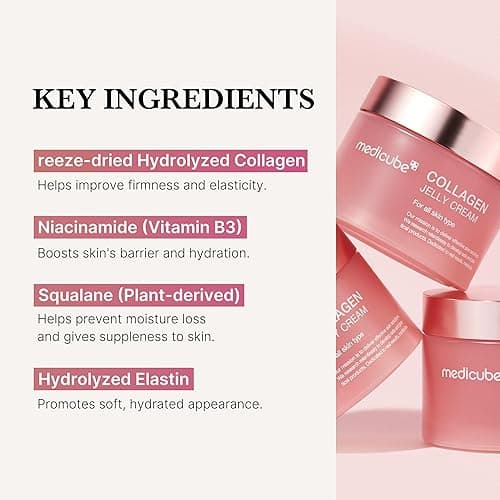 medicube Collagen Jelly Cream- Niacinamide & Freeze-Dried Hydrolyzed Collagen-Boosts skin barrier hydration & gives 24h Glow & Firmer looking skin | No artificial color, Korean skincare (3.71 fl.oz.) - 3.71 Fl Oz (Pack of 1) thumbnail 6