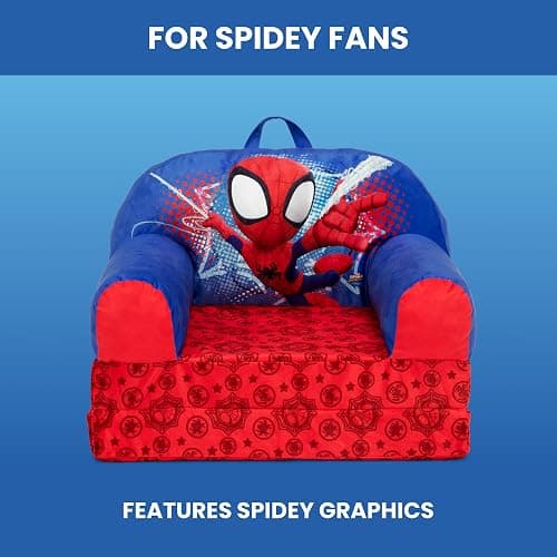 Delta Children - Spidey and His Amazing Friends Cozee Buddy Flip-Out Kids Chair, Red thumbnail 5
