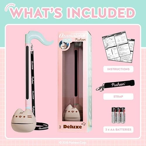 Pusheen the Cat Otamatone Deluxe Electronic Portable Music Instrument/Synthesizer from Japan by Maywa Denki [Limited Edition] [English Instructions] thumbnail 5