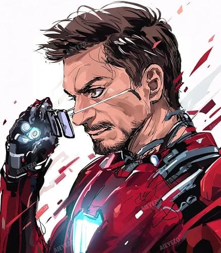 AIEYEZO Tony Stark Sunglasses Vintage Square Metal Frame Eyeglasses for Men Women - Iron Man and Edith Sun Glasses thumbnail 3