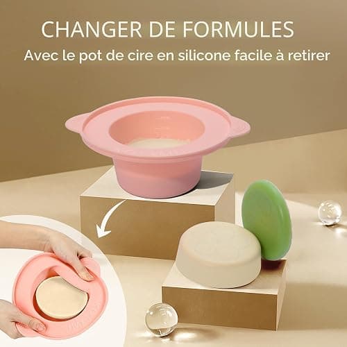 KOTAMU Chauffe Cire D'épilation à Domicile Kit pour Peau Sensible et Tous Types de Poils, Idéal pour Épilation des Sourcils, Visage, Jambes, Chauffe Cire Epilation Professionnel avec 37 Accessoires thumbnail 5