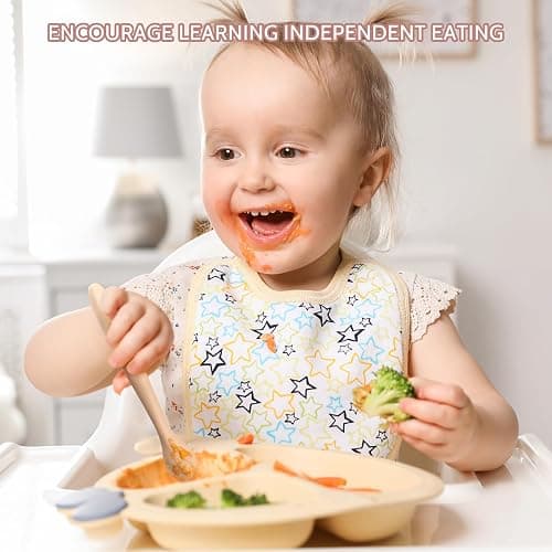 Silicone Baby Feeding Spoons, Training Spoon Self-feeding, First Stage Infant Soft-Tip Easy on Gums, Utensils Supplies, Dishwasher & Boil-proof, 6 Pack thumbnail 6