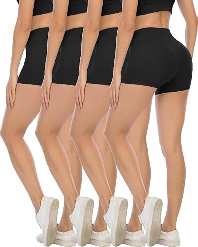 CHRLEISURE High Waisted Spandex Biker Shorts, Workout Booty Soft Yoga Shorts for Women - Image 1