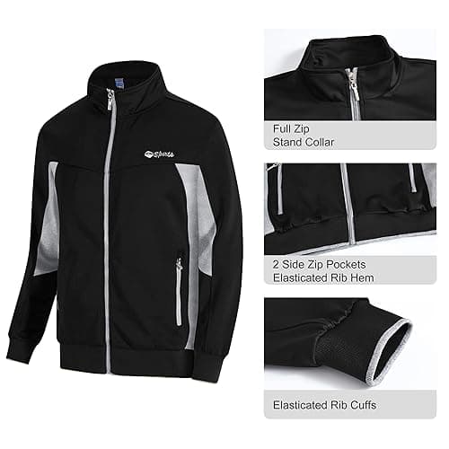 Rdruko Mens Tracksuit Set Hooded Jacket Sweatsuits Jogging Tops Full Zip Joggers Sports Sweatsuit with 2 Pockets thumbnail 4