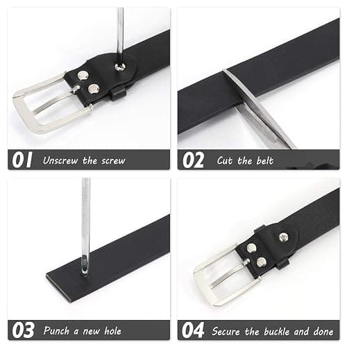 WHIPPY Women Casual Leather Belt for Jeans Pants, Fashion Ladies Waist Dress Belt thumbnail 7