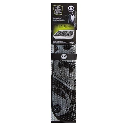 Plasticolor 003855R01 Nightmare Before Christmas Jack Skellington Face Logo Black Foil Finish Car Truck or SUV Front Windshield Sunshade thumbnail 3